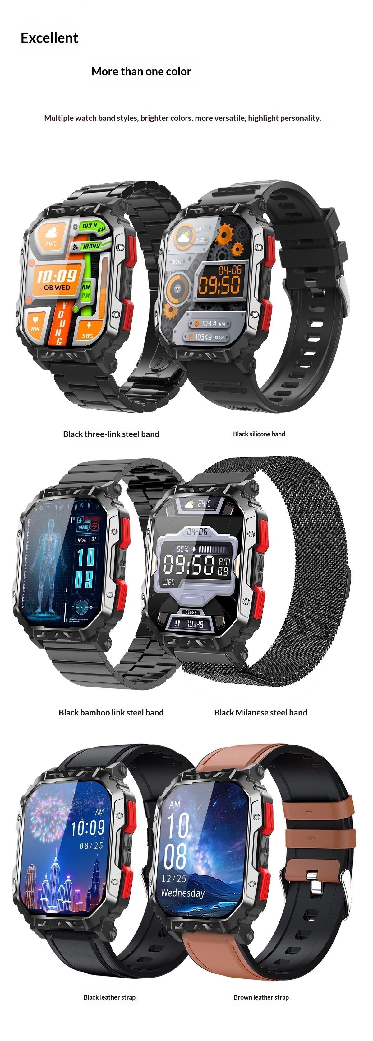 Smart Watch With Bluetooth Calling Heart Rate And Sleep Tracking_voghion.com