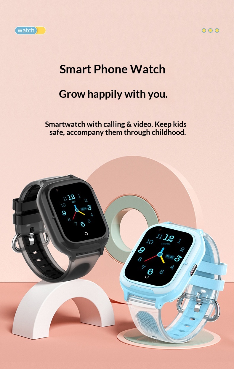 DF55 Kinder-Smartwatch mit Smartphone, wasserdicht, präziser Ortung, SOS-Funktion und Kartenfach_voghion.com