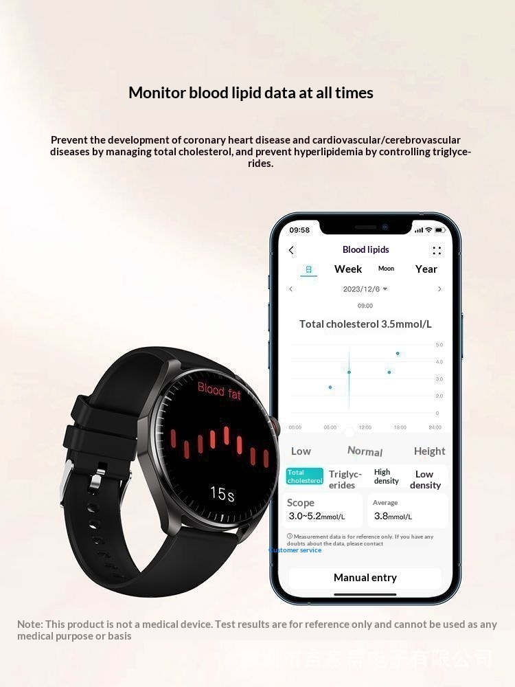 Smartwatch Mit Nicht-invasiver Blutzucker- Und Herzfrequenzmessung_voghion.com
