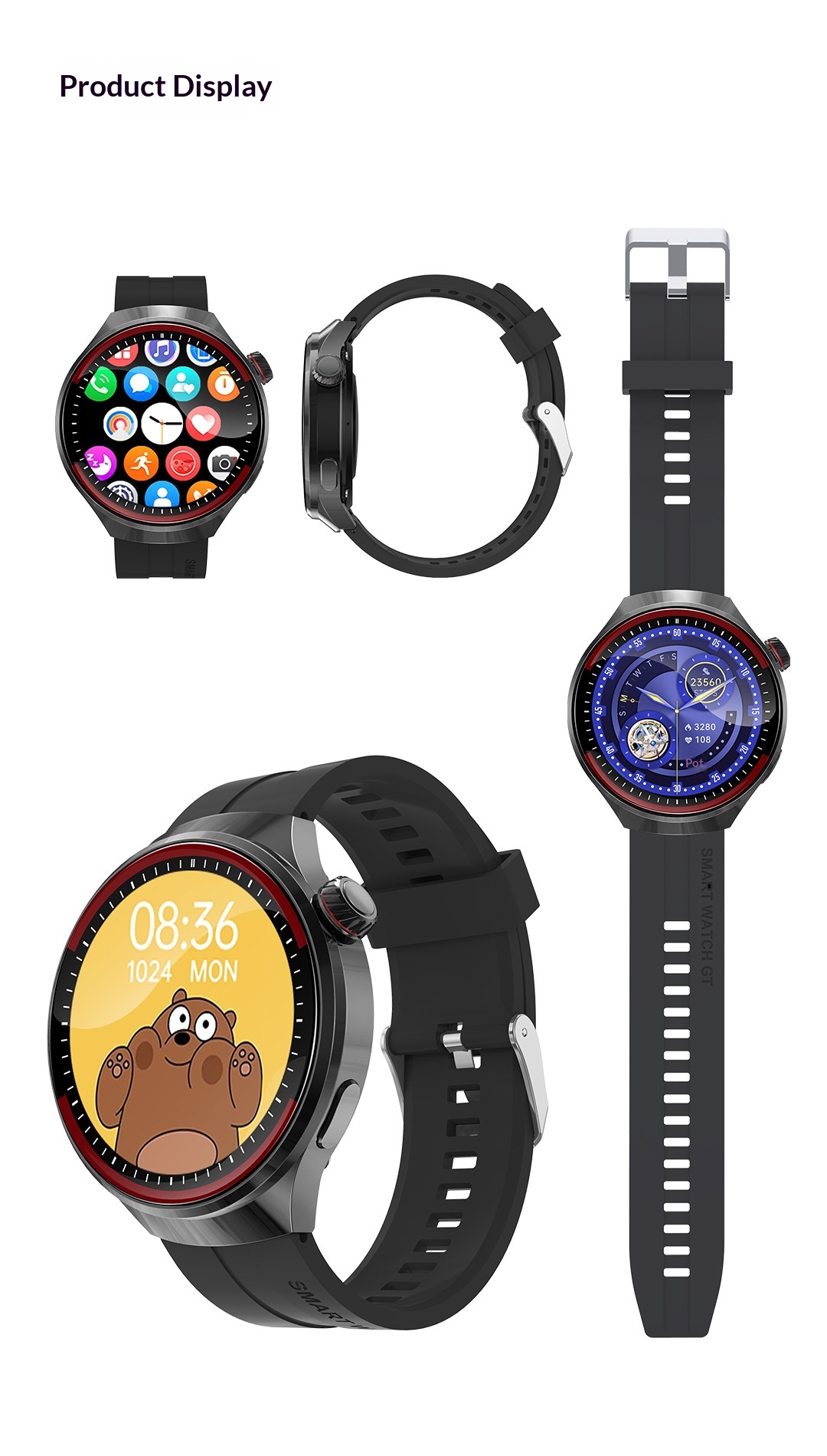 Smartwatch con ecg pressione sanguigna frequenza e glicemia_voghion.com