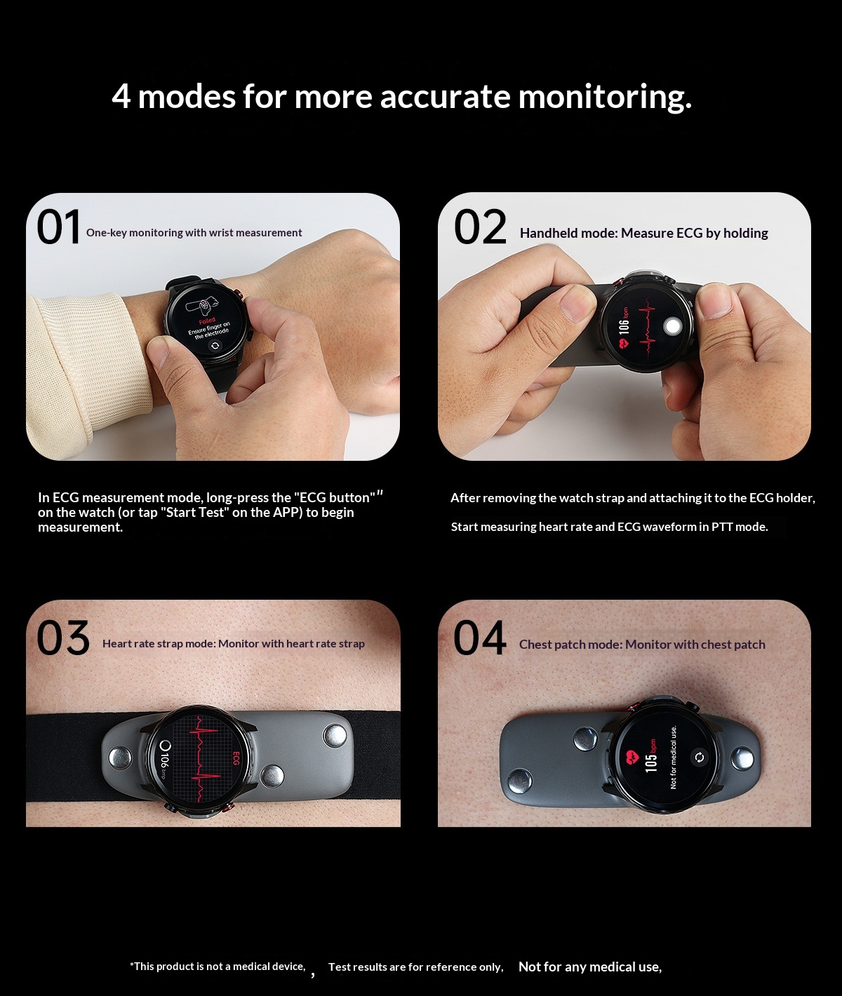 Smartwatch med ekg blodtryksmåler og pulsmåler_voghion.com