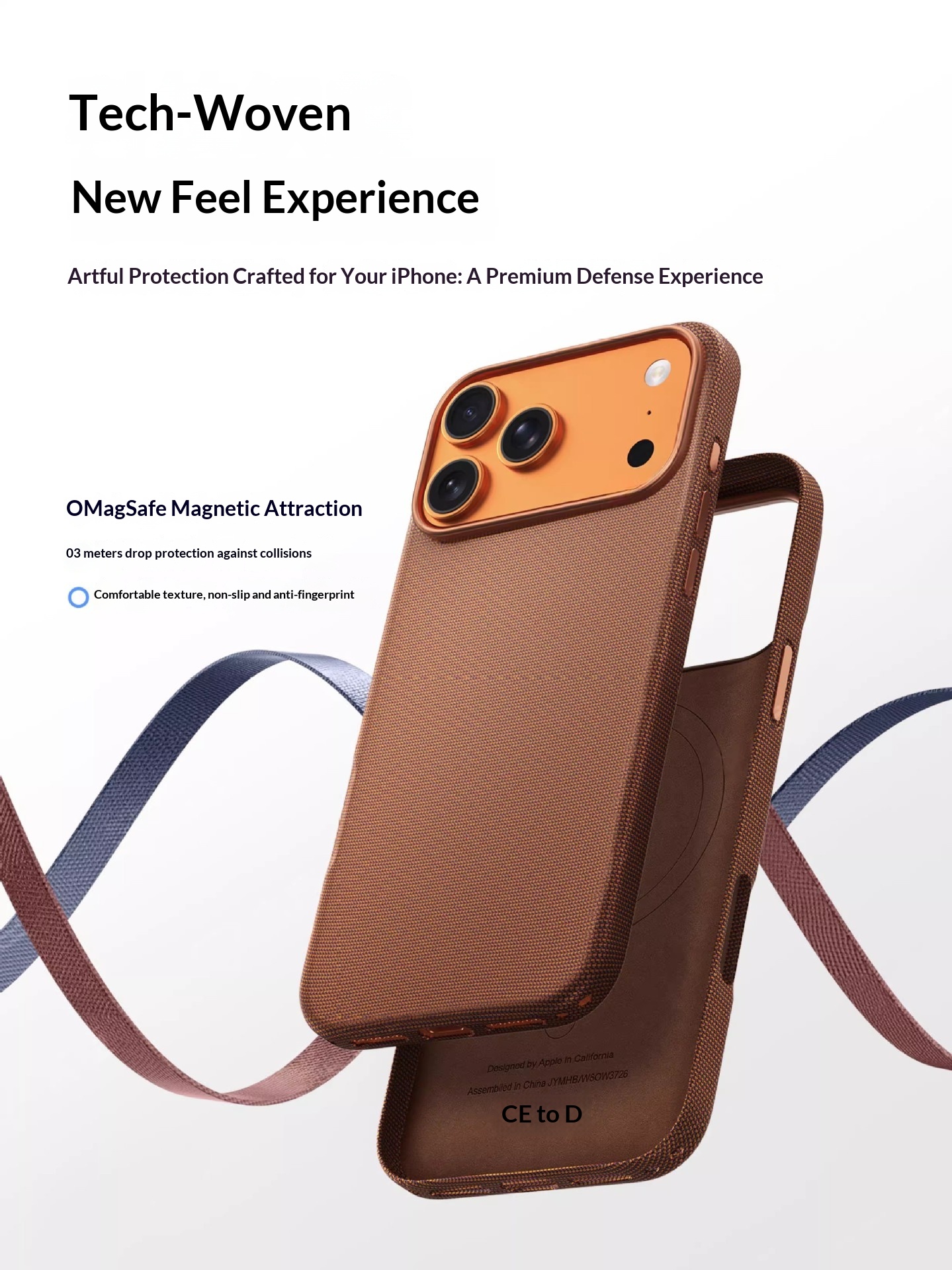 Passend für iPhone Max Handyhülle mit Webmuster, 17 Pro, magnetischer Animations- und stoßfester Schutzhülle_voghion.com