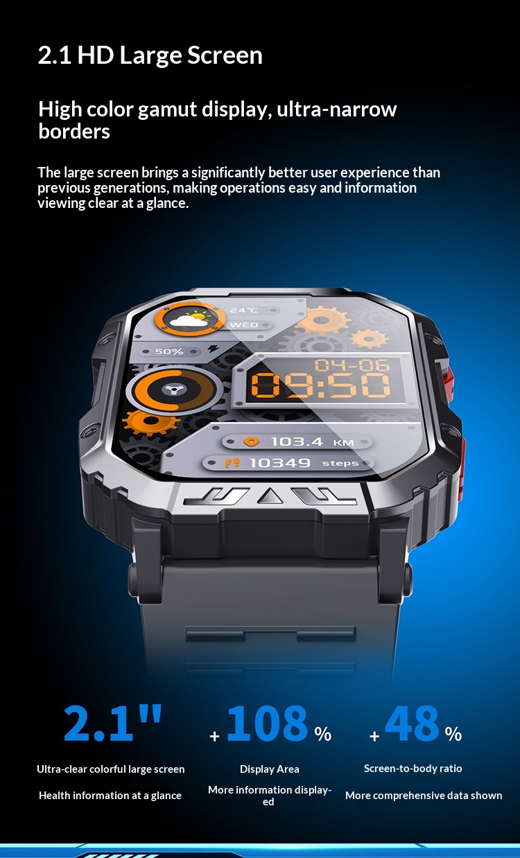 Smart Watch With Bluetooth Calling Heart Rate And Sleep Tracking_voghion.com