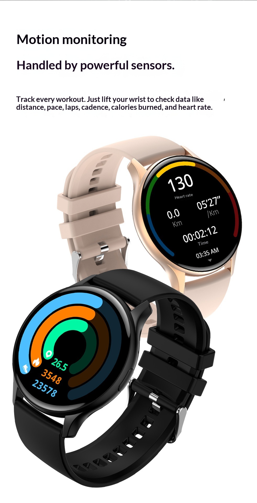 Smartwatch con chiamate bluetooth frequenza cardiaca e pressione_voghion.com