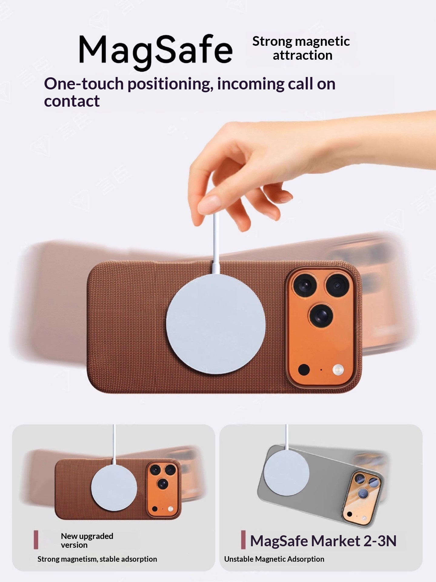 Passend für iPhone Max Handyhülle mit Webmuster, 17 Pro, magnetischer Animations- und stoßfester Schutzhülle_voghion.com