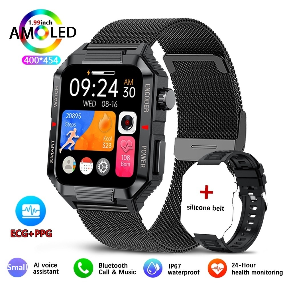 New QW88 Heart Rate Pressure Blood Oxygen Health Monitoring Photo Step Count Bluetooth Call Smart Watch_voghion.com