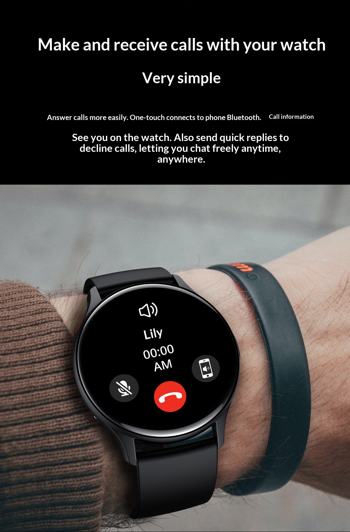 Smartwatch con chiamate bluetooth frequenza cardiaca e pressione_voghion.com