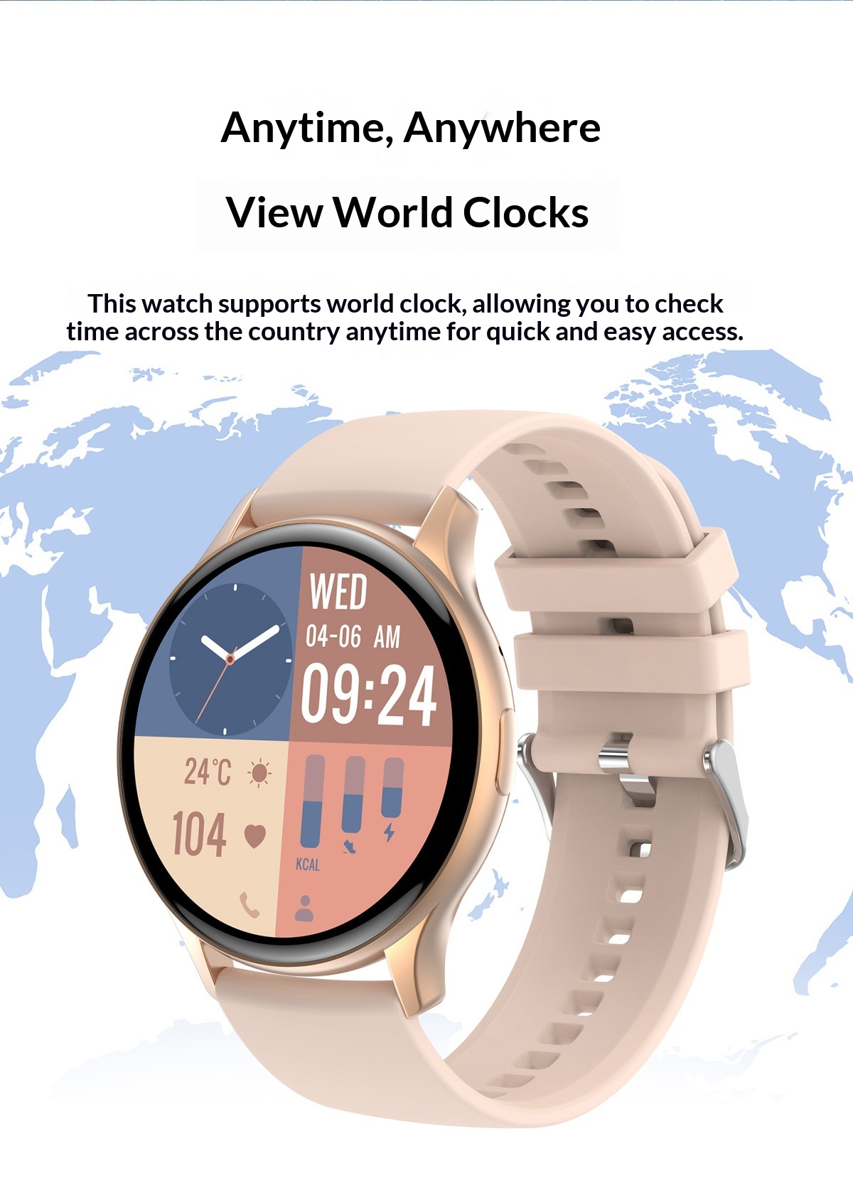 Smartwatch con chiamate bluetooth frequenza cardiaca e pressione_voghion.com