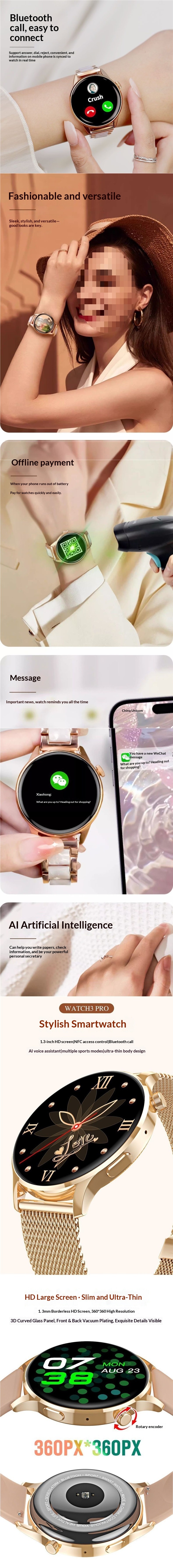 Smartwatch With Heart Rate Blood Pressure And Bluetooth Calling_voghion.com
