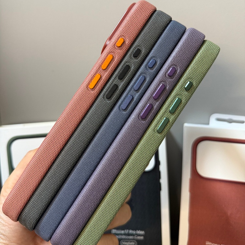 Passend für iPhone Max Stoff-Handyhülle, 17 Pro magnetische Schutzhülle, 17 mit Tastendesign_voghion.com