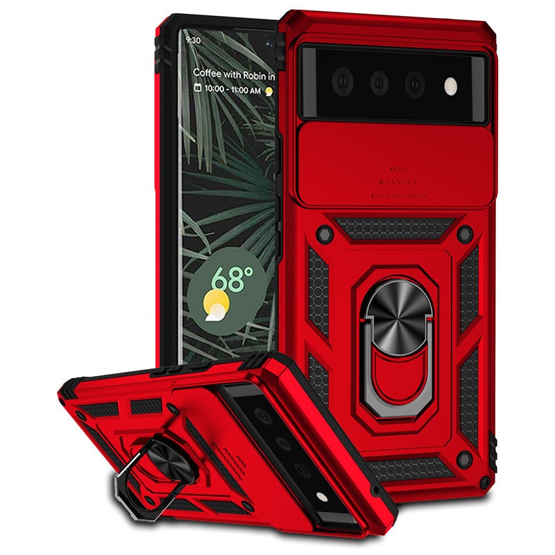 Sergeant Push Window Compatible With Google 8 Pro Phone Pixel 7A Ring Anti-drop Push-pull Case 6A_voghion.com