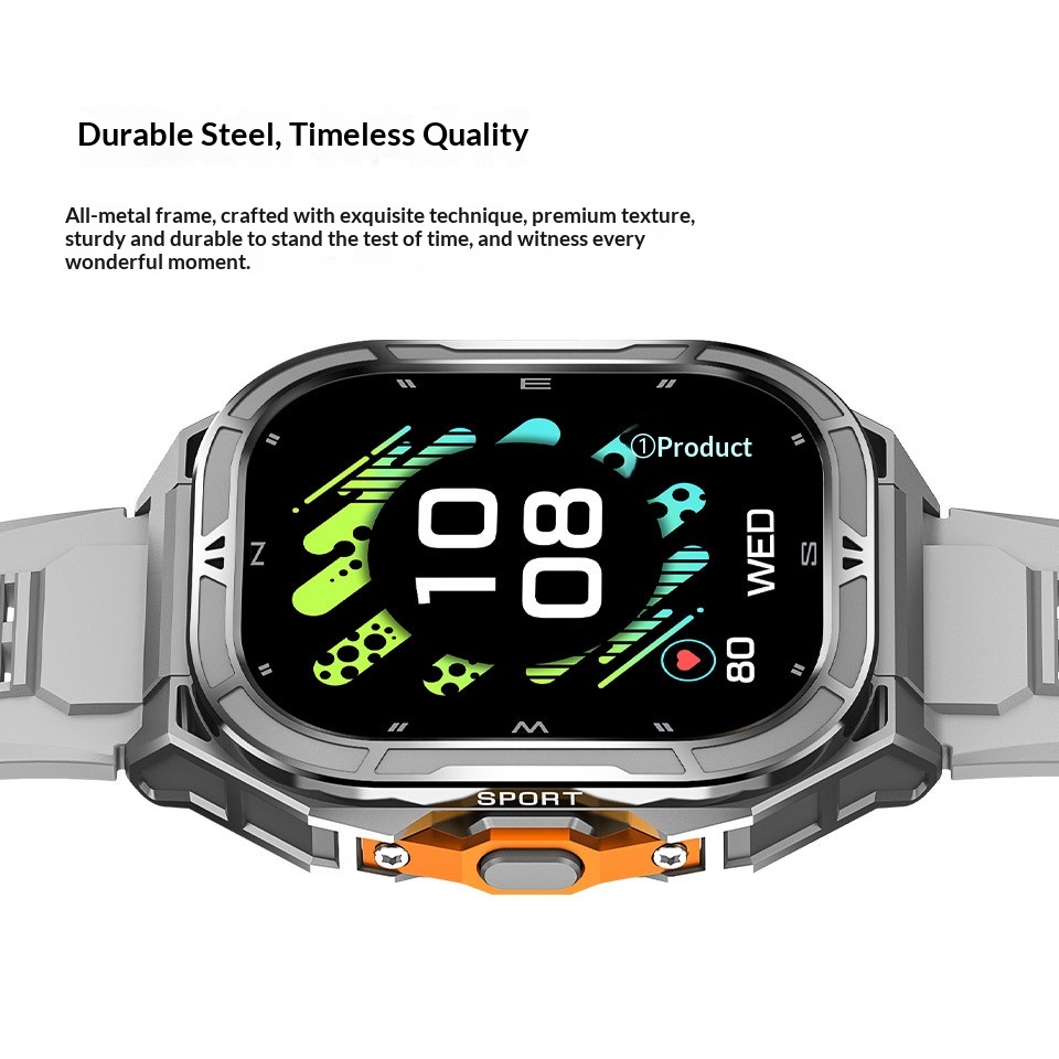 Smart Watch X5 1.96 Inch Large Screen Outdoor Heart Rate Tracker_voghion.com