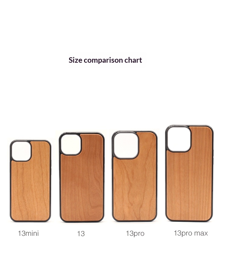 Funda de madera maciza para iphone 13 pro max protección completa_voghion.com