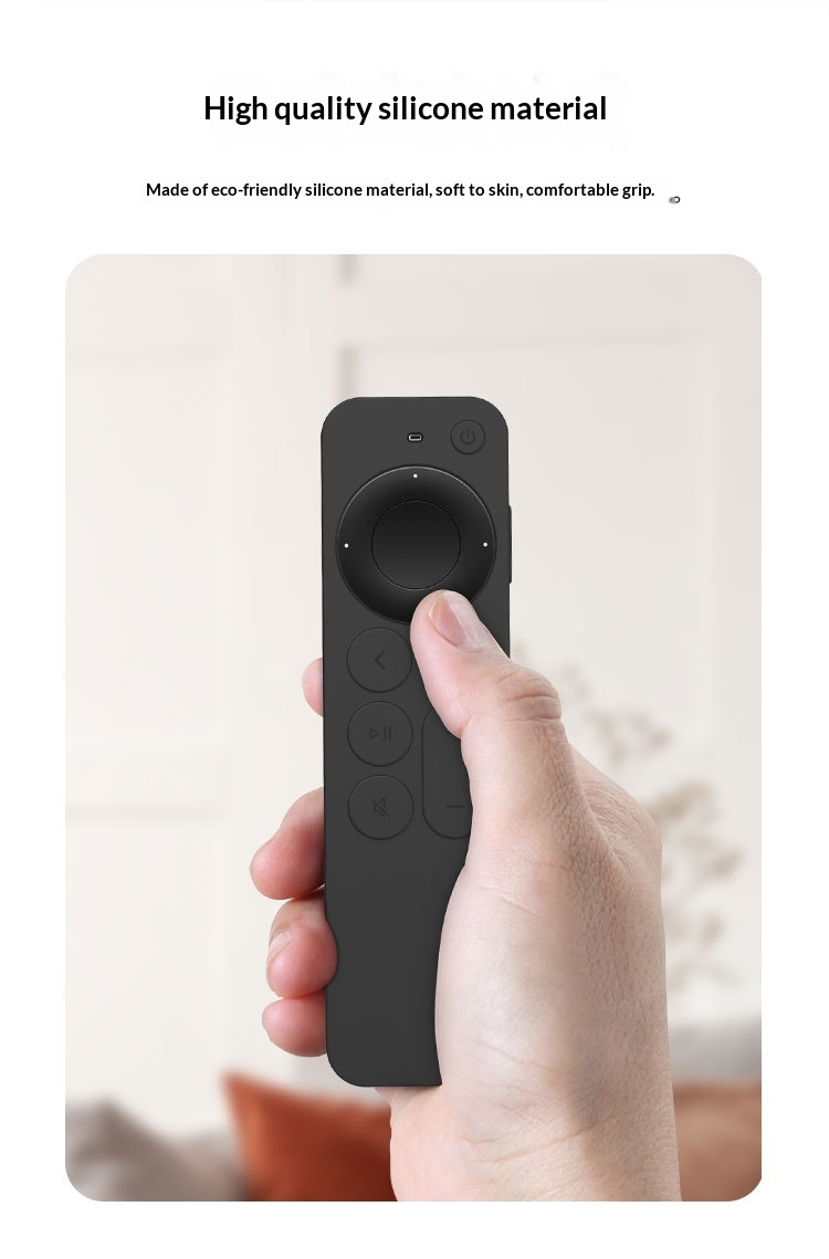 Custodia protettiva in silicone morbida antiurto a copertura totale, adatta per telecomandi di TV di sesta/settima generazione._voghion.com