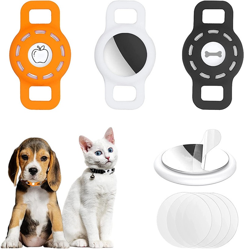 Pet Cat Dog Strap Compatible With AirTags Anti-Lost Locator Tracker Protective Case_voghion.com