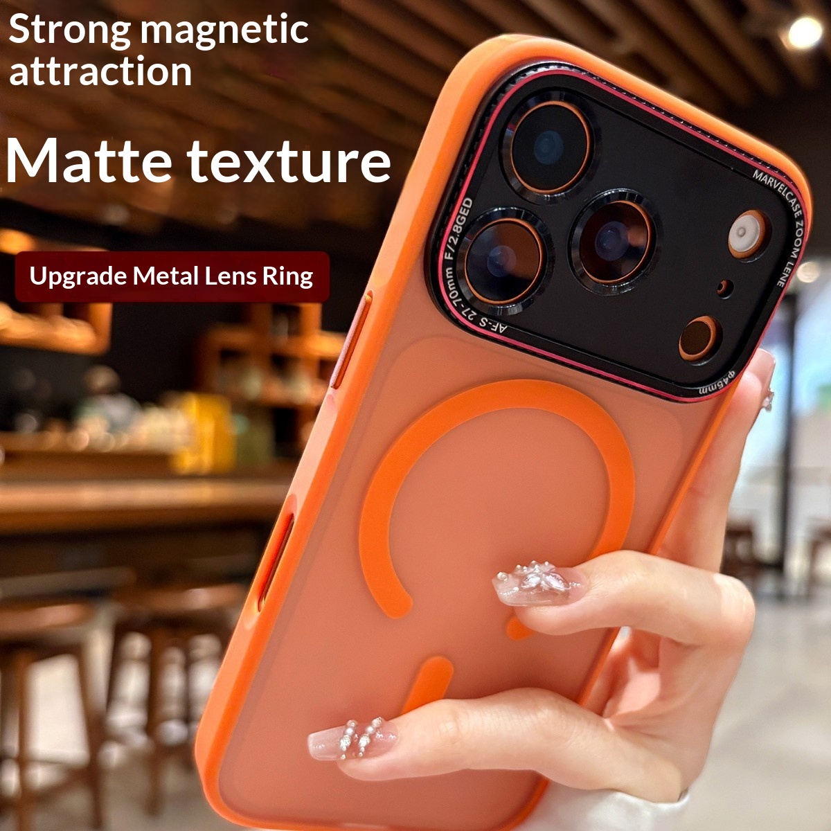 Suitable For IPhone Pro Max, New Matte 17 Simple Full-cover Anti-drop Magnetic Protective Case_voghion.com