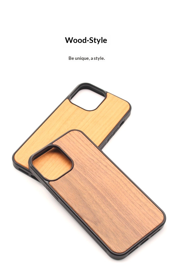 Funda de madera maciza para iphone 13 pro max protección completa_voghion.com