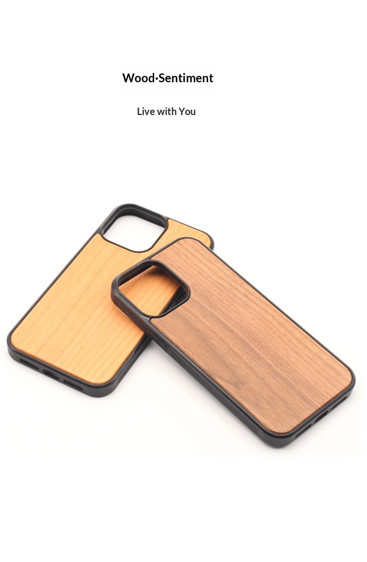 Funda de madera maciza para iphone 13 pro max protección completa_voghion.com