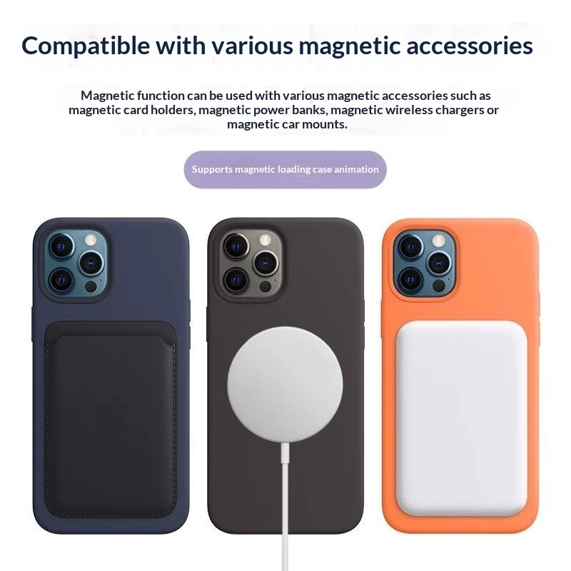 Compatible With Magnetic Phone Case Liquid Silicone IPhone Pro Max Pop-up Animation 13 Mini Shockproof_voghion.com
