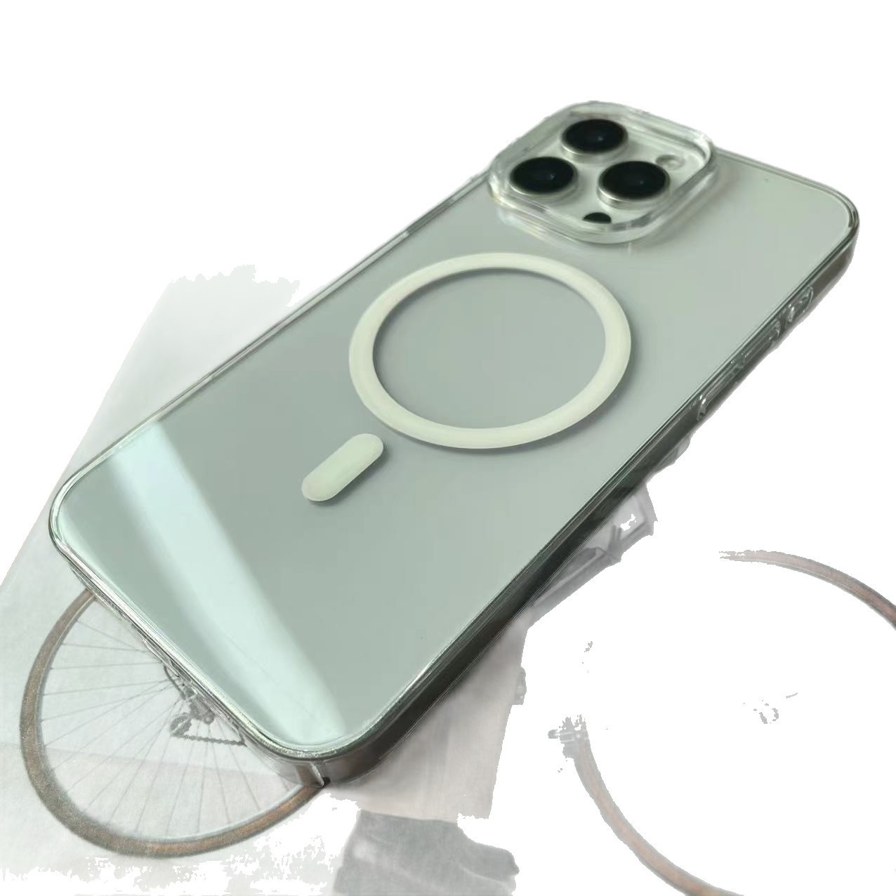 Suitable For IPhone15promax Magnetic Phone Case 15plus Transparent PC Hard Protective Cover_voghion.com