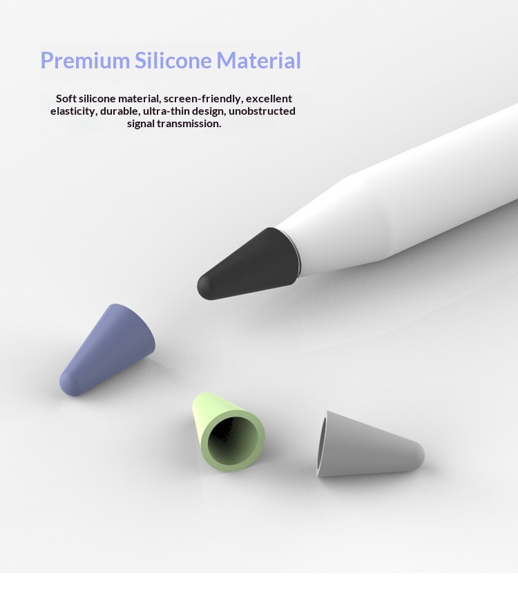 Geeignet für iPad-Tablet-Stiftspitzen mit kapazitivem Stift – Silikon-Schutzhülle gegen Stöße_voghion.com