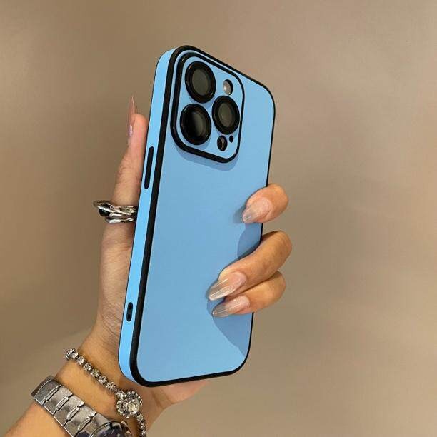 Eenvoudig, effen leren hoesje, geschikt voor iPhone 17, voelt luxe aan, biedt volledige bescherming tegen vallen._voghion.com