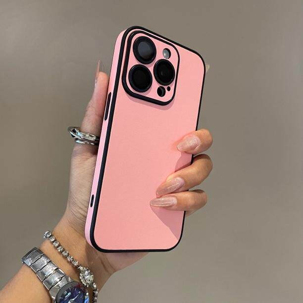 Eenvoudig, effen leren hoesje, geschikt voor iPhone 17, voelt luxe aan, biedt volledige bescherming tegen vallen._voghion.com