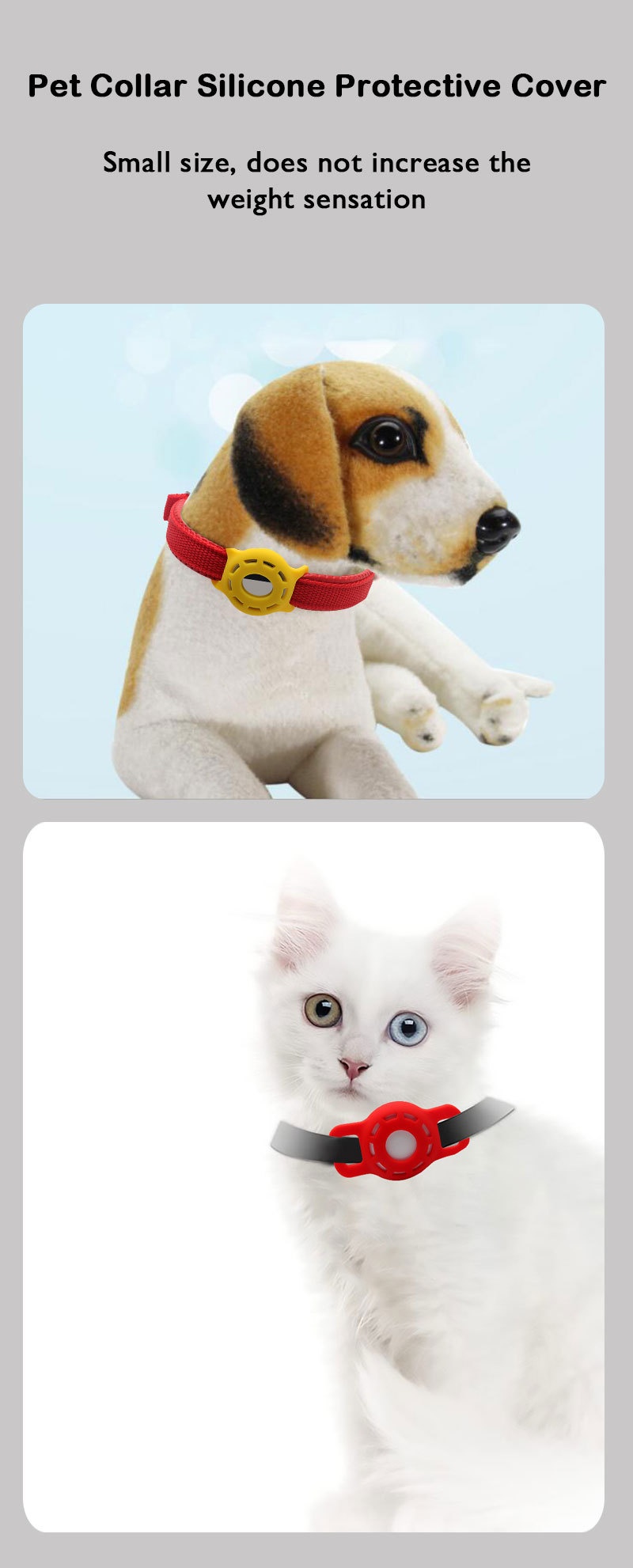 Pet Cat Dog Strap Compatible With AirTags Anti-Lost Locator Tracker Protective Case_voghion.com