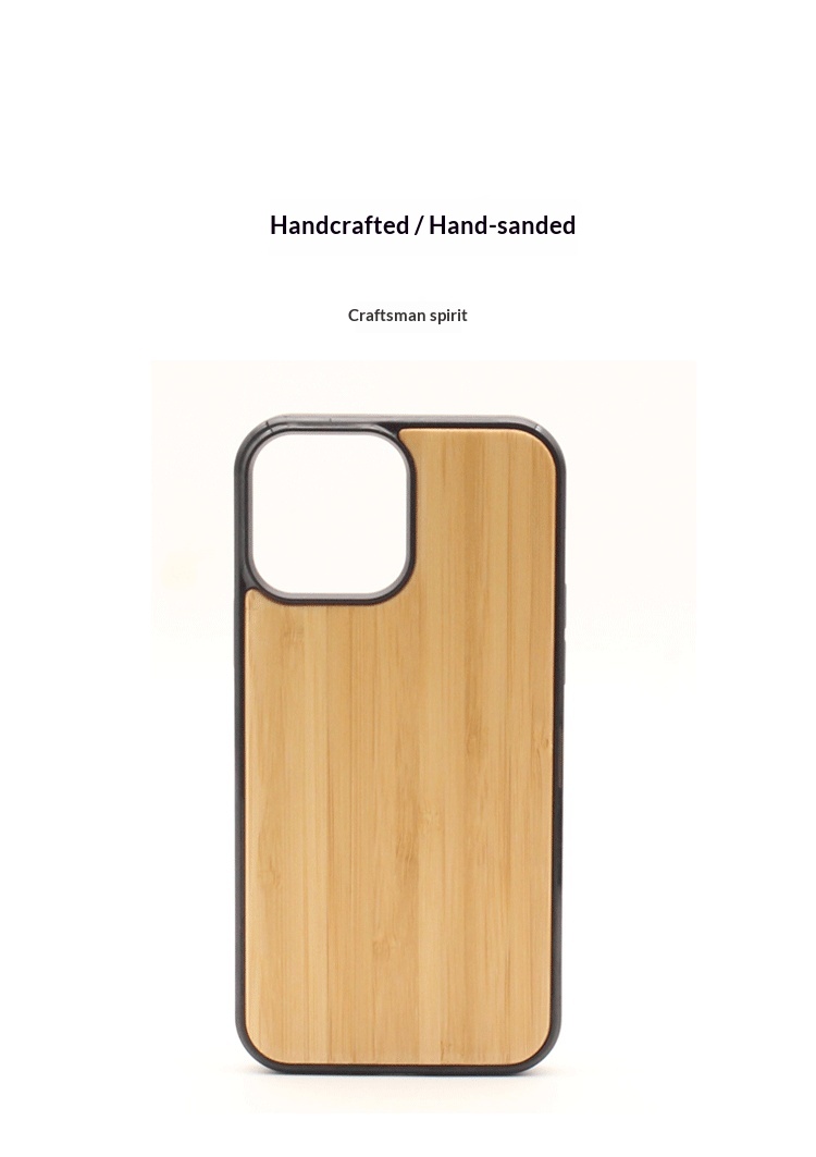 Funda de madera maciza para iphone 13 pro max protección completa_voghion.com