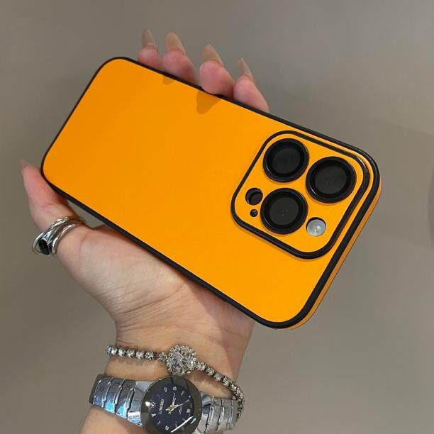 Eenvoudig, effen leren hoesje, geschikt voor iPhone 17, voelt luxe aan, biedt volledige bescherming tegen vallen._voghion.com