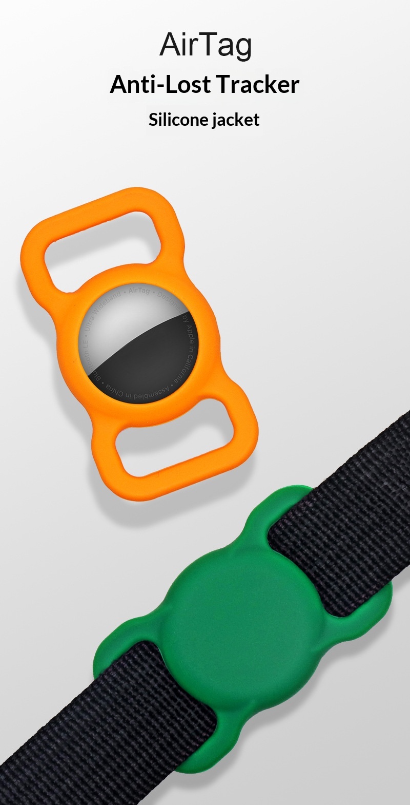Anti-lost Silicone Protective Case Airtag Tracker For Dogs_voghion.com