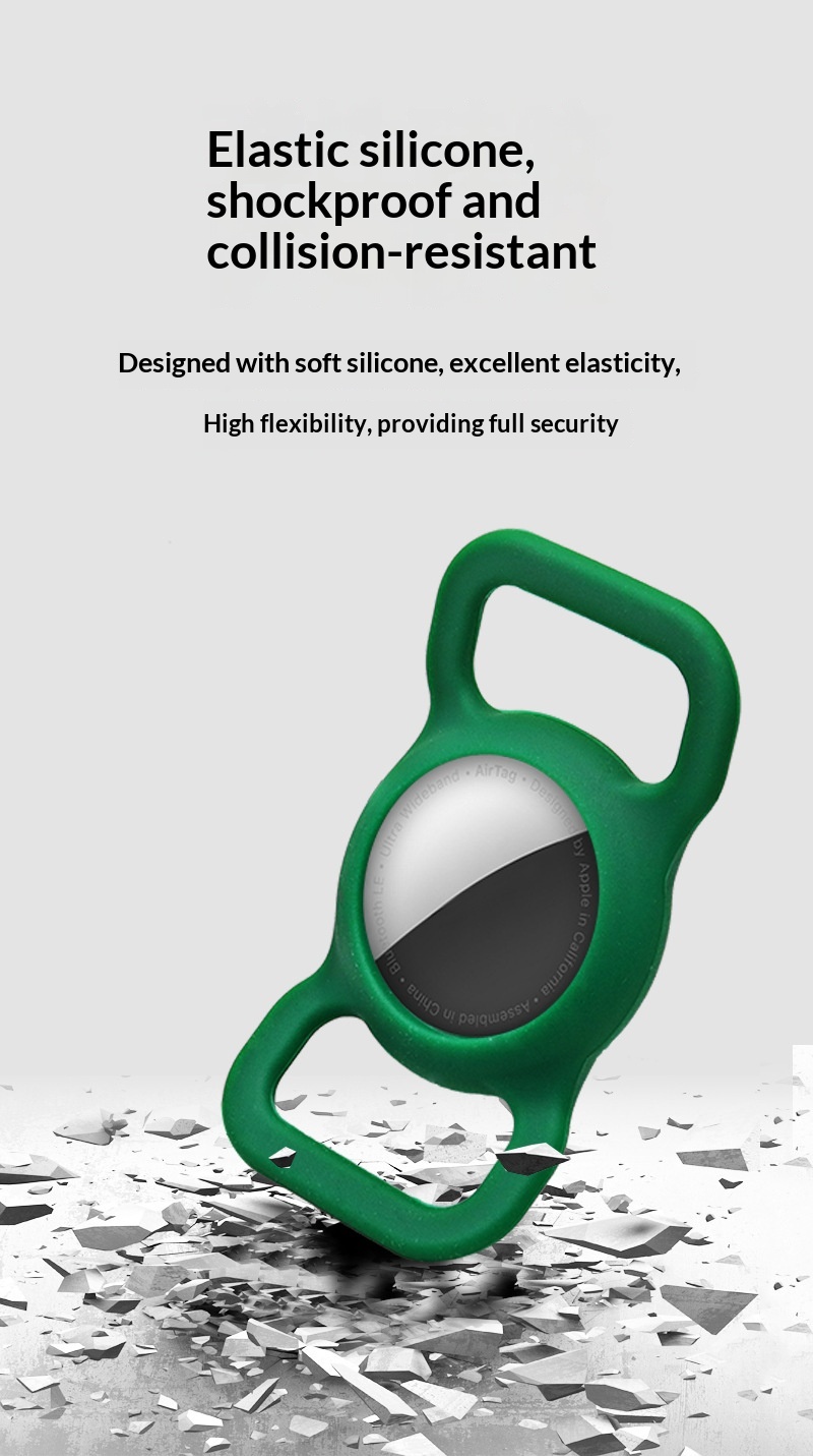 Anti-lost Silicone Protective Case Airtag Tracker For Dogs_voghion.com