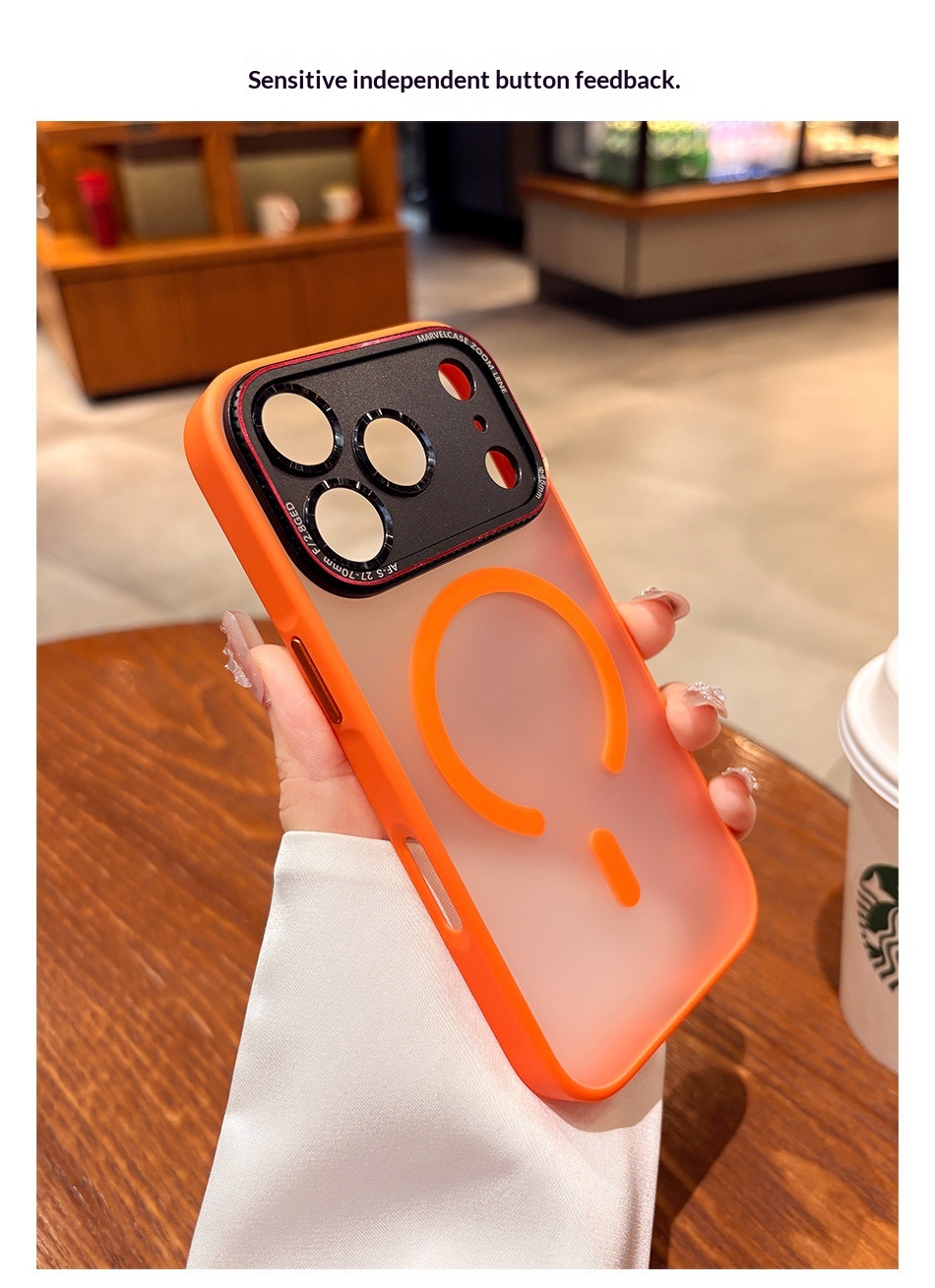 Suitable For IPhone Pro Max, New Matte 17 Simple Full-cover Anti-drop Magnetic Protective Case_voghion.com