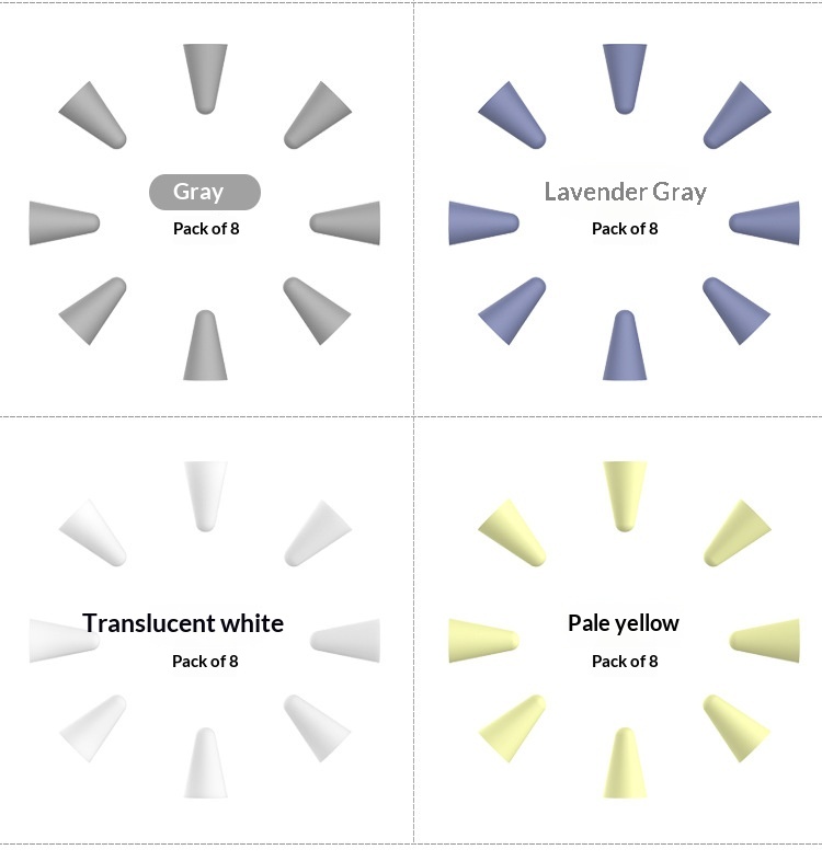 Geeignet für iPad-Tablet-Stiftspitzen mit kapazitivem Stift – Silikon-Schutzhülle gegen Stöße_voghion.com