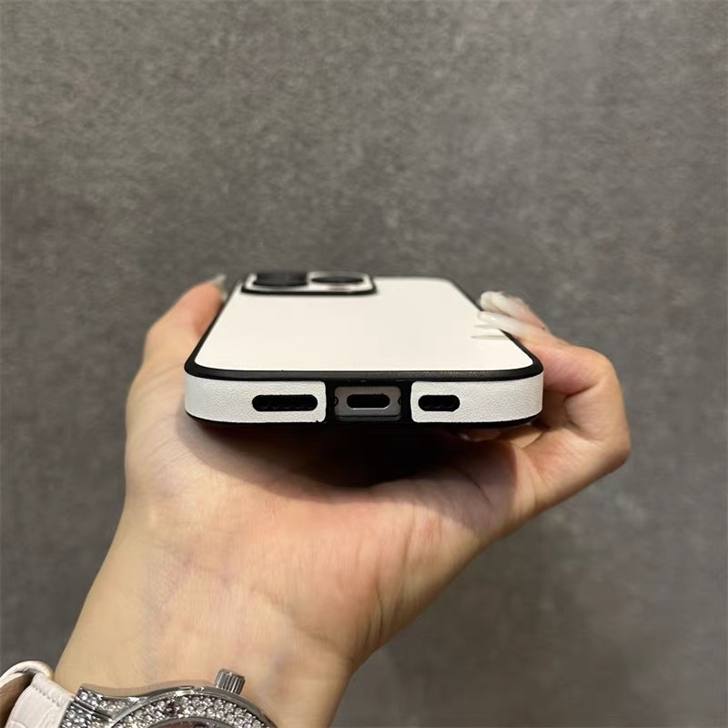 Eenvoudig, effen leren hoesje, geschikt voor iPhone 17, voelt luxe aan, biedt volledige bescherming tegen vallen._voghion.com