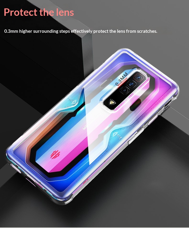 Étui de jeu compatible, coque de téléphone Red Magic 7 Pro 2 en 1 en TPU + PC transparente_voghion.com