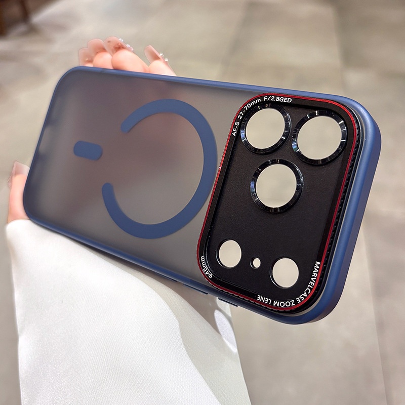 Compatible con iPhone Pro Max, nueva funda protectora magnética mate de 17 pulgadas, de cobertura total y anticaídas._voghion.com