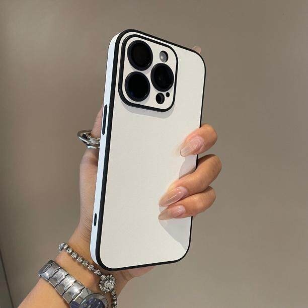 Eenvoudig, effen leren hoesje, geschikt voor iPhone 17, voelt luxe aan, biedt volledige bescherming tegen vallen._voghion.com