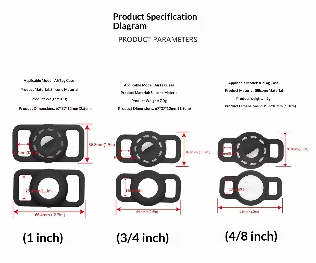 Pet Cat Dog Strap Compatible With AirTags Anti-Lost Locator Tracker Protective Case_voghion.com