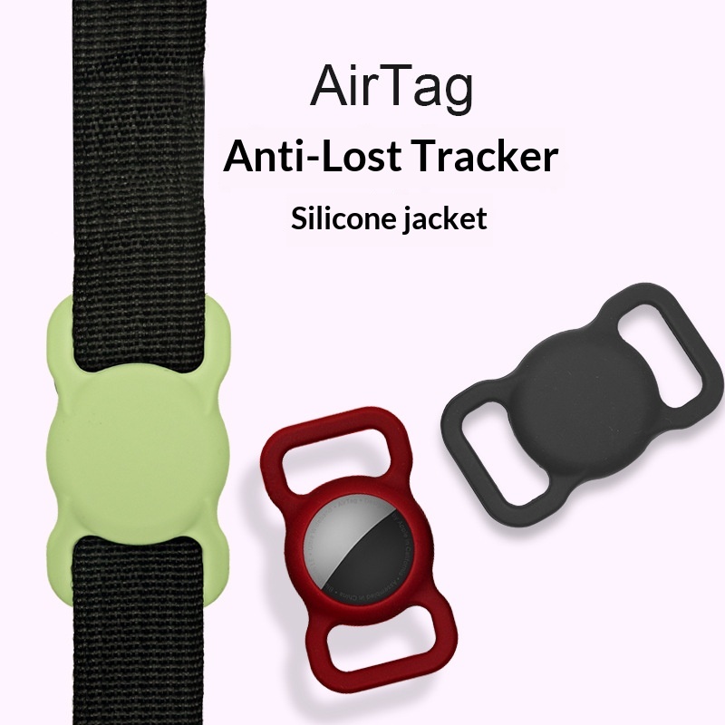 Anti-lost Silicone Protective Case Airtag Tracker For Dogs_voghion.com