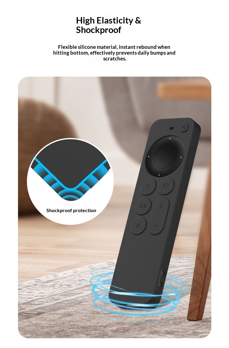 Custodia protettiva in silicone morbida antiurto a copertura totale, adatta per telecomandi di TV di sesta/settima generazione._voghion.com