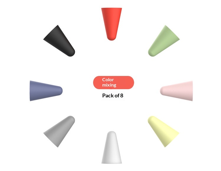 Geeignet für iPad-Tablet-Stiftspitzen mit kapazitivem Stift – Silikon-Schutzhülle gegen Stöße_voghion.com