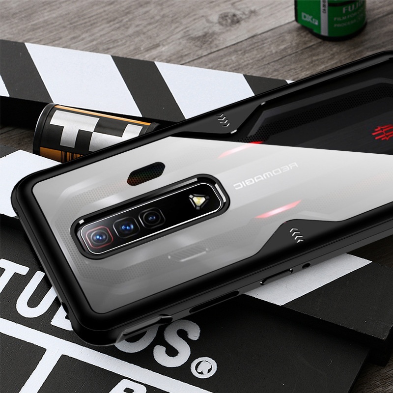 Étui de jeu compatible, coque de téléphone Red Magic 7 Pro 2 en 1 en TPU + PC transparente_voghion.com