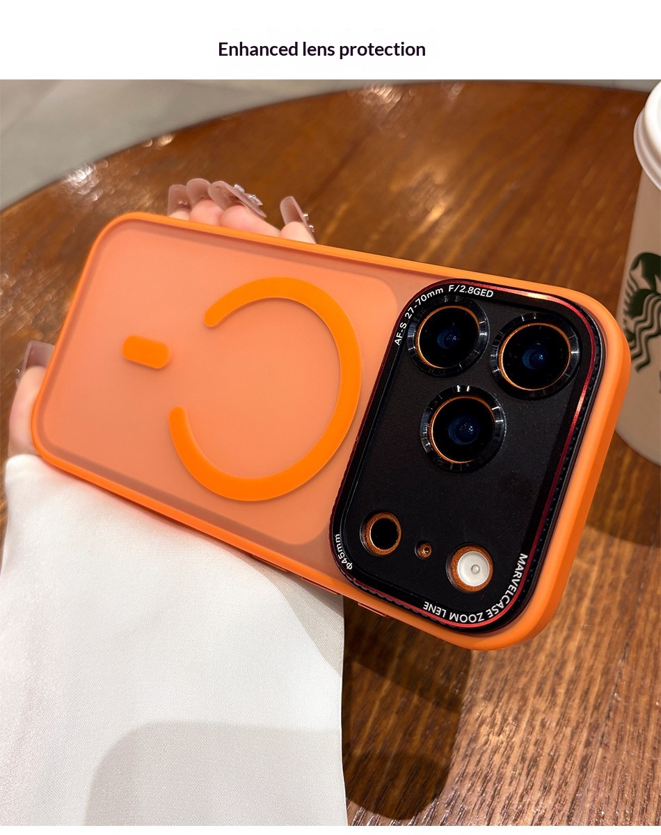 Suitable For IPhone Pro Max, New Matte 17 Simple Full-cover Anti-drop Magnetic Protective Case_voghion.com