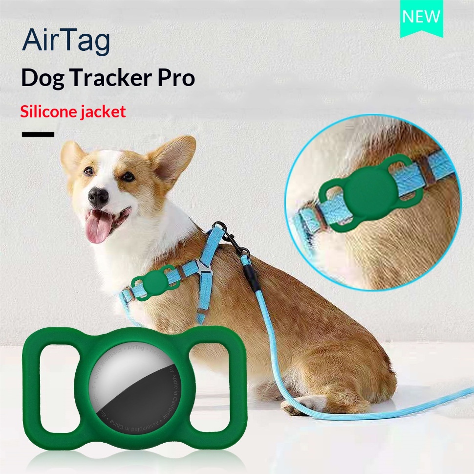 Anti-lost Silicone Protective Case Airtag Tracker For Dogs_voghion.com