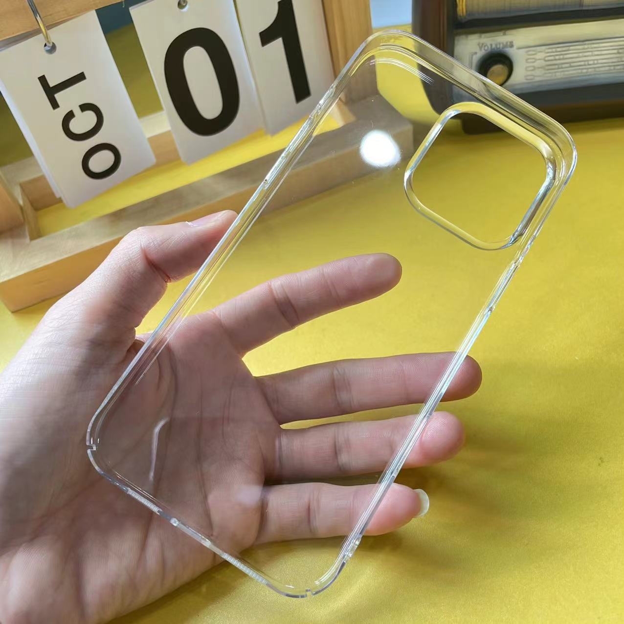 Suitable For IPhone15promax Magnetic Phone Case 15plus Transparent PC Hard Protective Cover_voghion.com