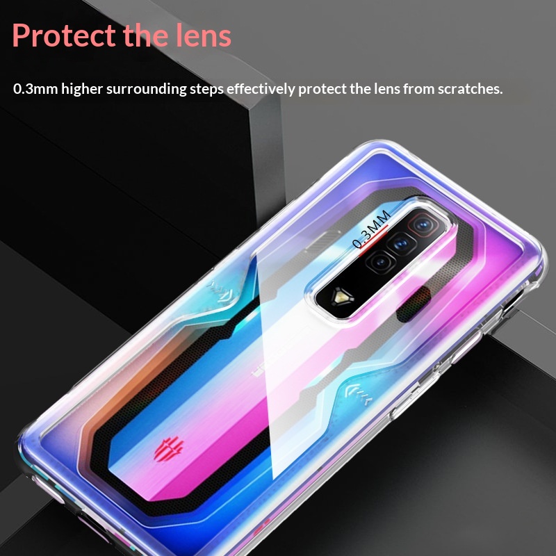 Étui de jeu compatible, coque de téléphone Red Magic 7 Pro 2 en 1 en TPU + PC transparente_voghion.com