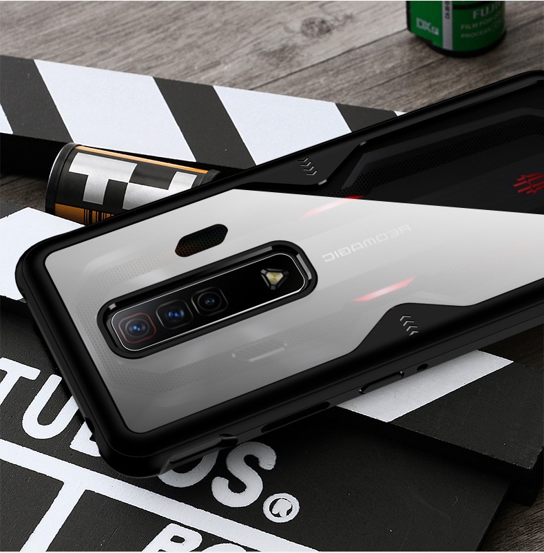 Étui de jeu compatible, coque de téléphone Red Magic 7 Pro 2 en 1 en TPU + PC transparente_voghion.com