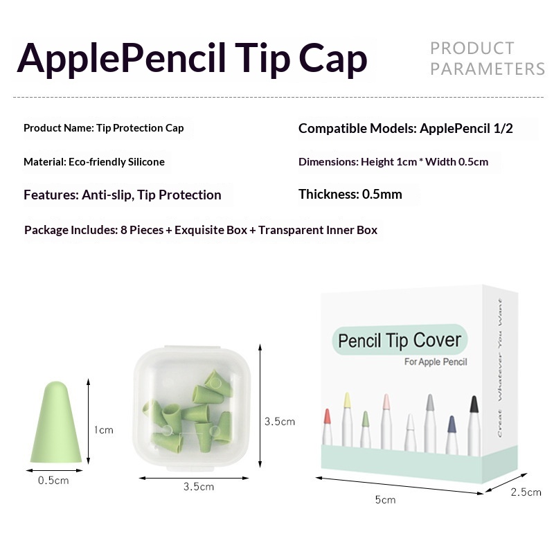 Geeignet für iPad-Tablet-Stiftspitzen mit kapazitivem Stift – Silikon-Schutzhülle gegen Stöße_voghion.com