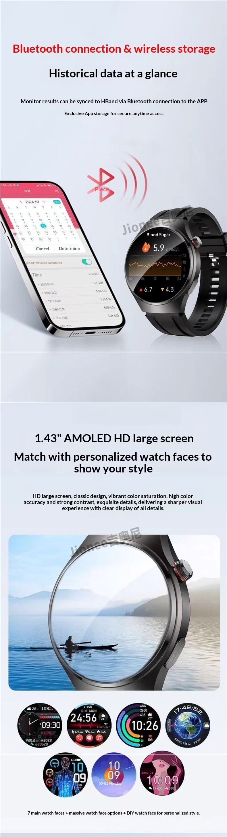 Medicinsk smartwatch för äldre med hälsomonitorering och bluetooth_voghion.com